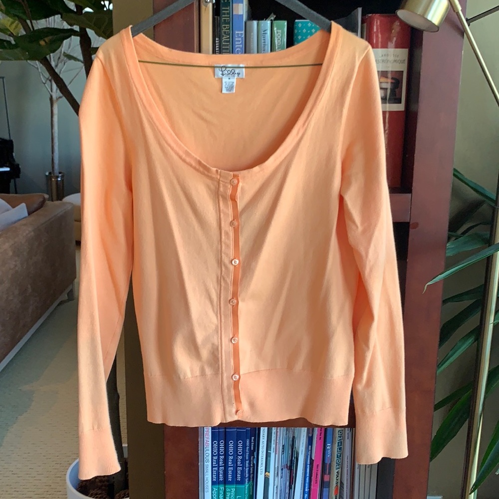 Lilly Pulitzer creamsicle orange cardigan